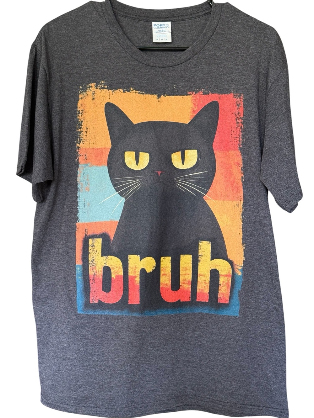 ‘BRUH’ Cat Unisex T-Shirt Size Medium Great condition from Witch’s Estate sale